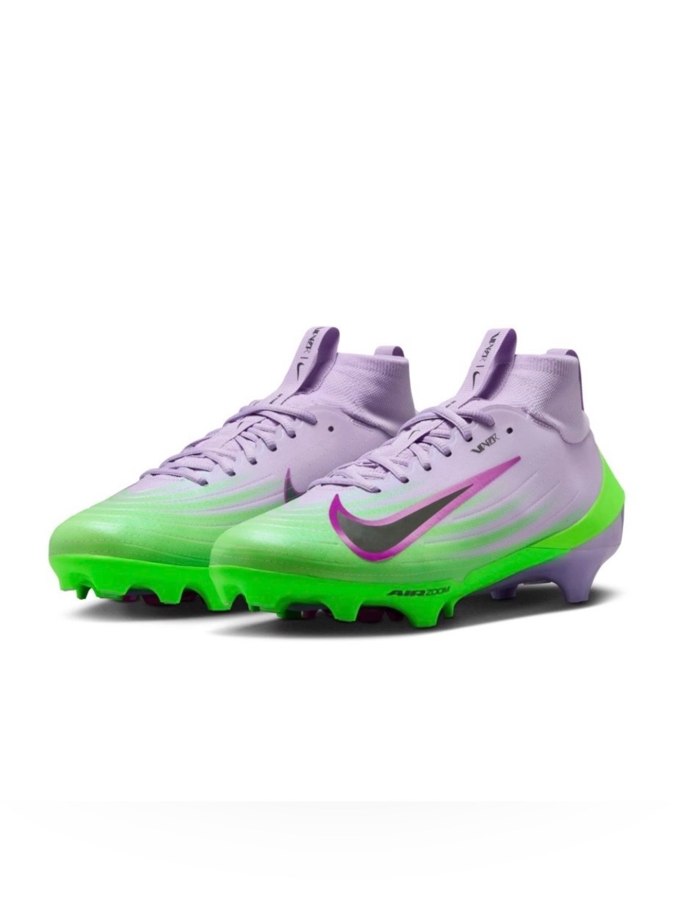 New Nike Vapor Pro 1 Football Cleats Green Purple IB8250-500 Men's Size 9.5 NWT